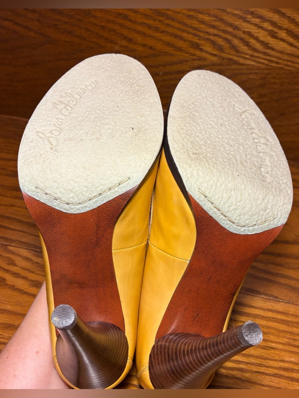 Sam Edelman Tan Patent Leather Tasseled Heeled Loafers Size 9 - Picture 8 of 15